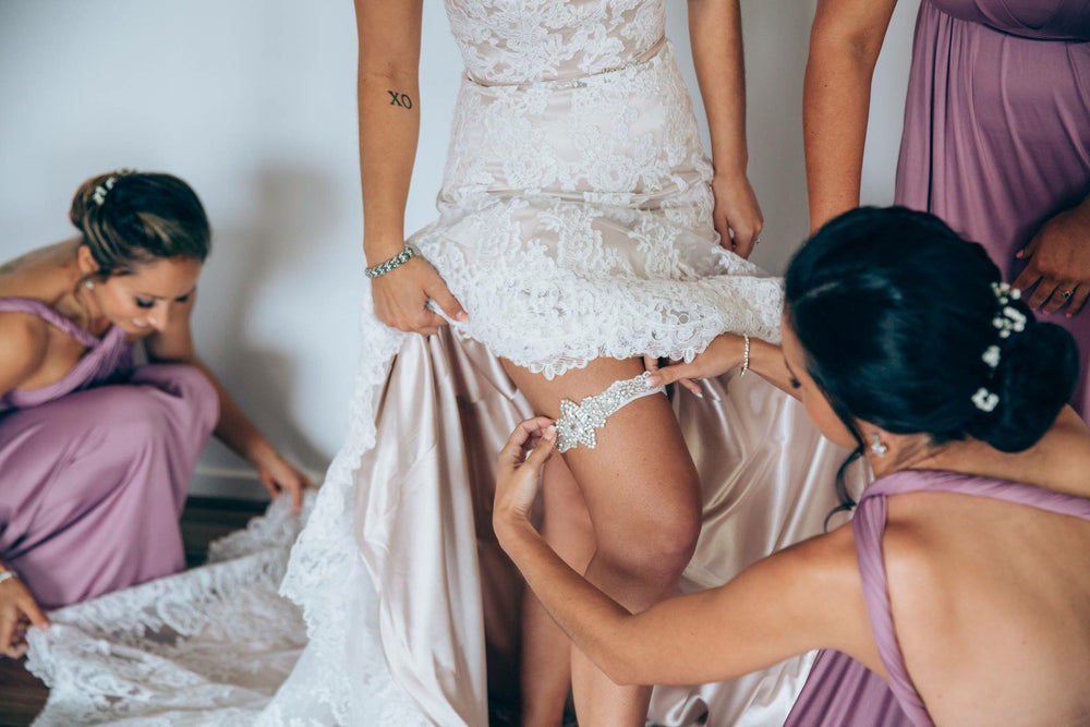 KENNA  Wedding garter-white wedding garter-lace garter-bridal